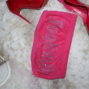 Pink Tube Top with Silver Glitter Text